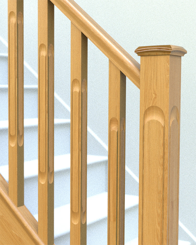 Staircase spindles, newel posts and caps by Staircase Parts