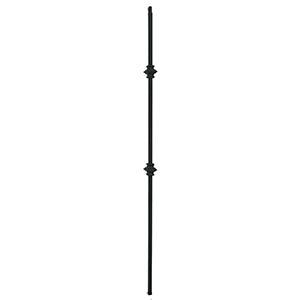 Metal Black Double Knuckle Baluster - 1100mm x 12.7mm x 12.7mm