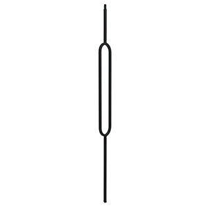 Metal Black Oval Tubular Baluster - 1100mm x 12.7mm x 12.7mm