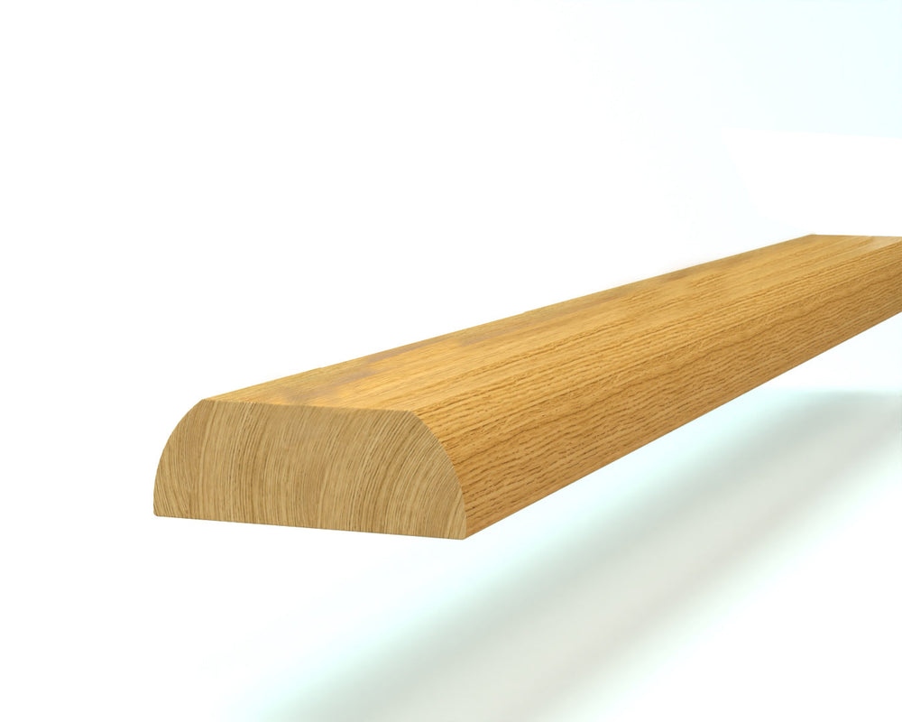 Oak Ikon Baserail - 70mm x 25mm - available without Groove, 10mm, 13mm,  32mm and 41mm Groove + Infill