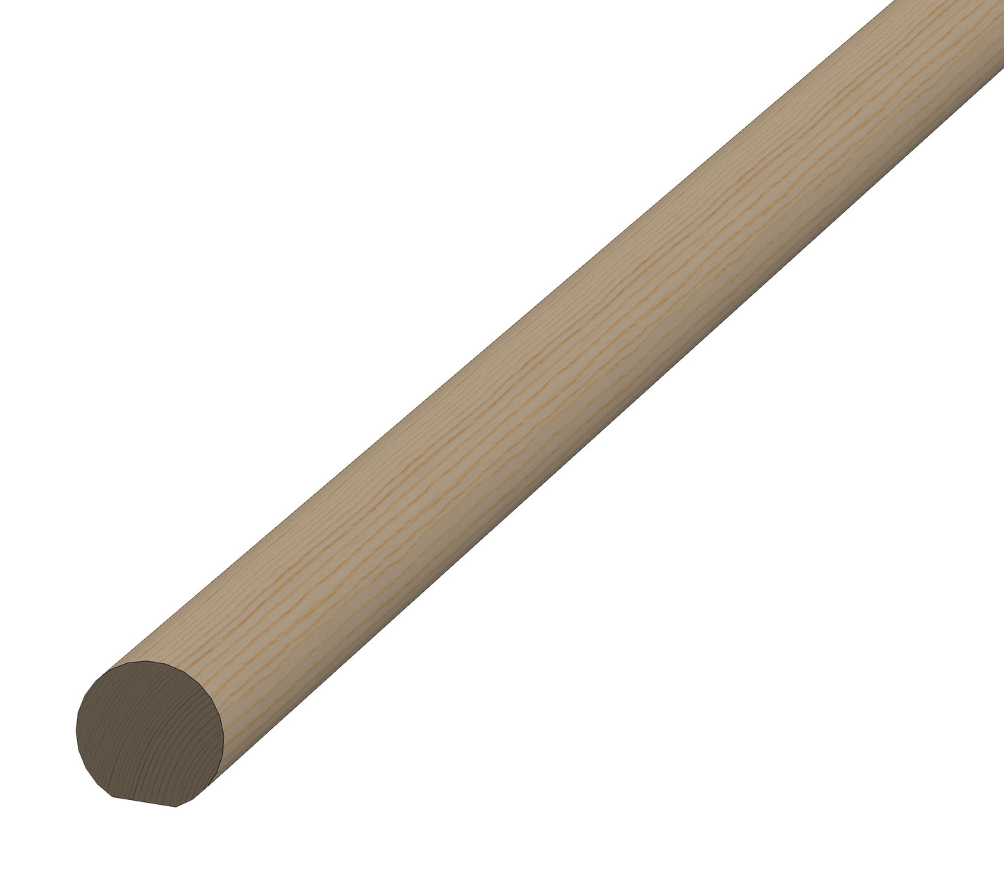 
                  
                    Pine Mopstick Handrail 4200mm x 46mm x 44mm With 20mm Wdie Flat Bottom
                  
                