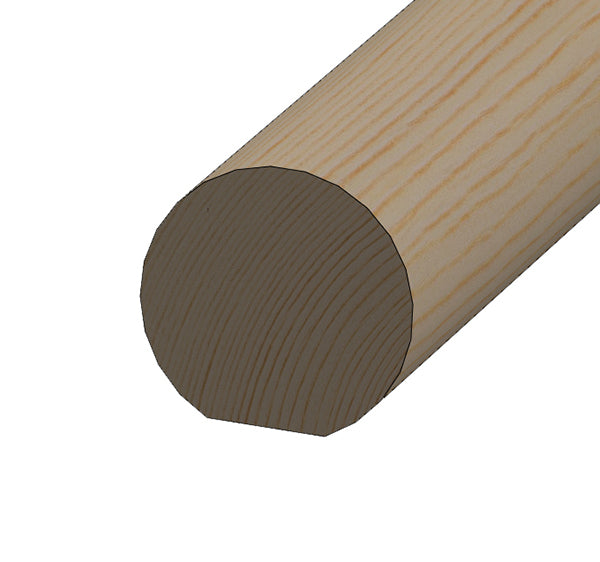 
                  
                    Pine Mopstick Handrail 4200mm x 46mm x 44mm With 20mm Wide Flat Bottom
                  
                
