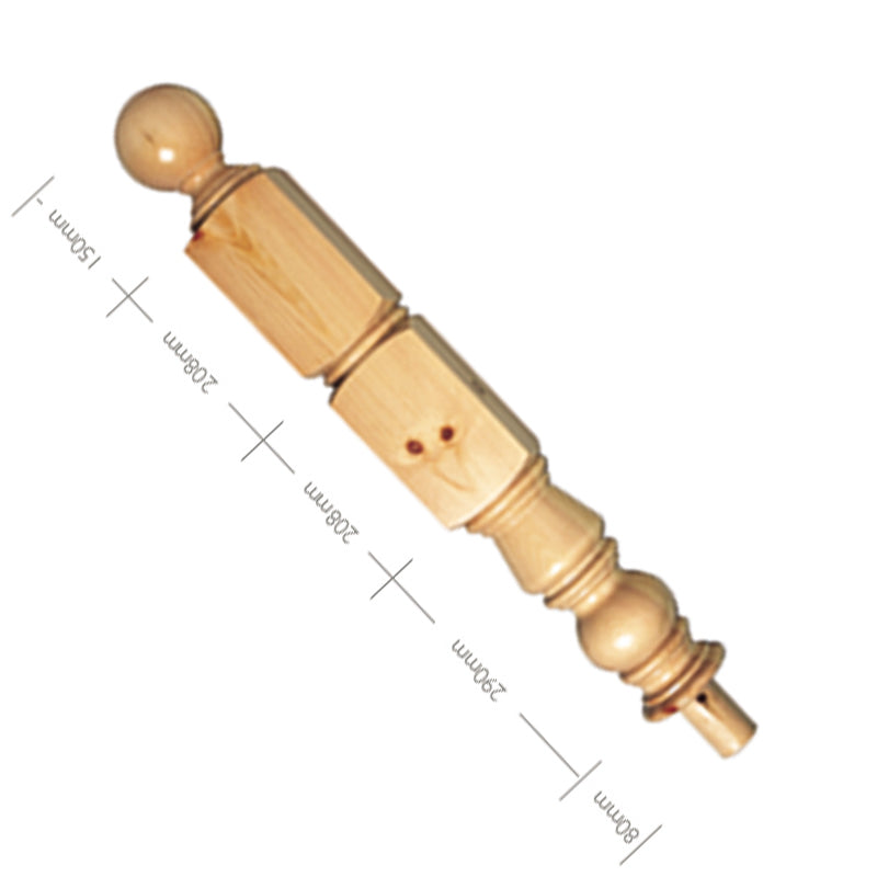 Pine Craftsmans Choice Trentham Turned Newel Turning & Cap - 926mm x 117mm x 117mm - With 416mm Top Square