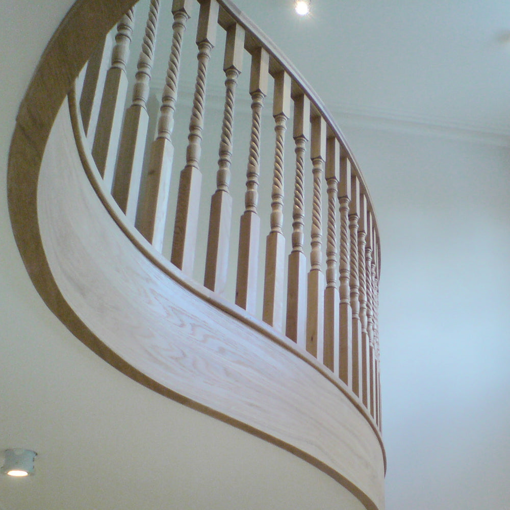 Palace staircase parts collection installed in twisting staircase
