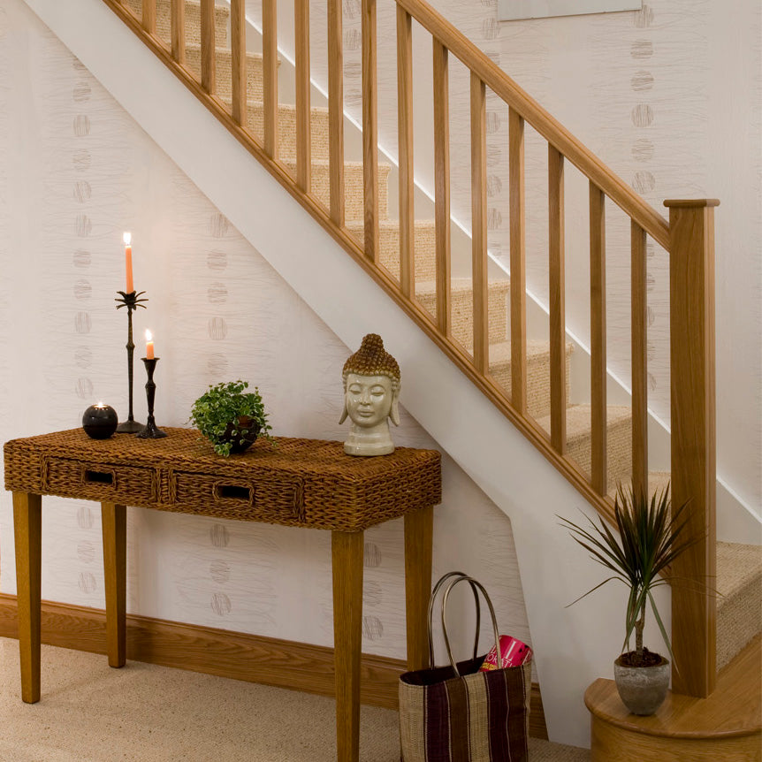 Oak Stop Chamfer staircase by Staircase Parts