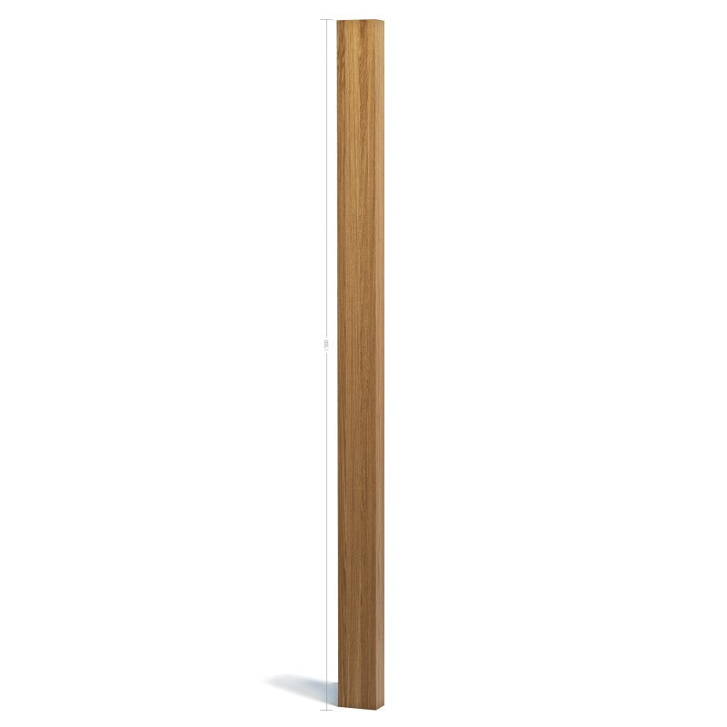 Oak Square Newel Half 1500mm x 90mm x 45mm - Engineered