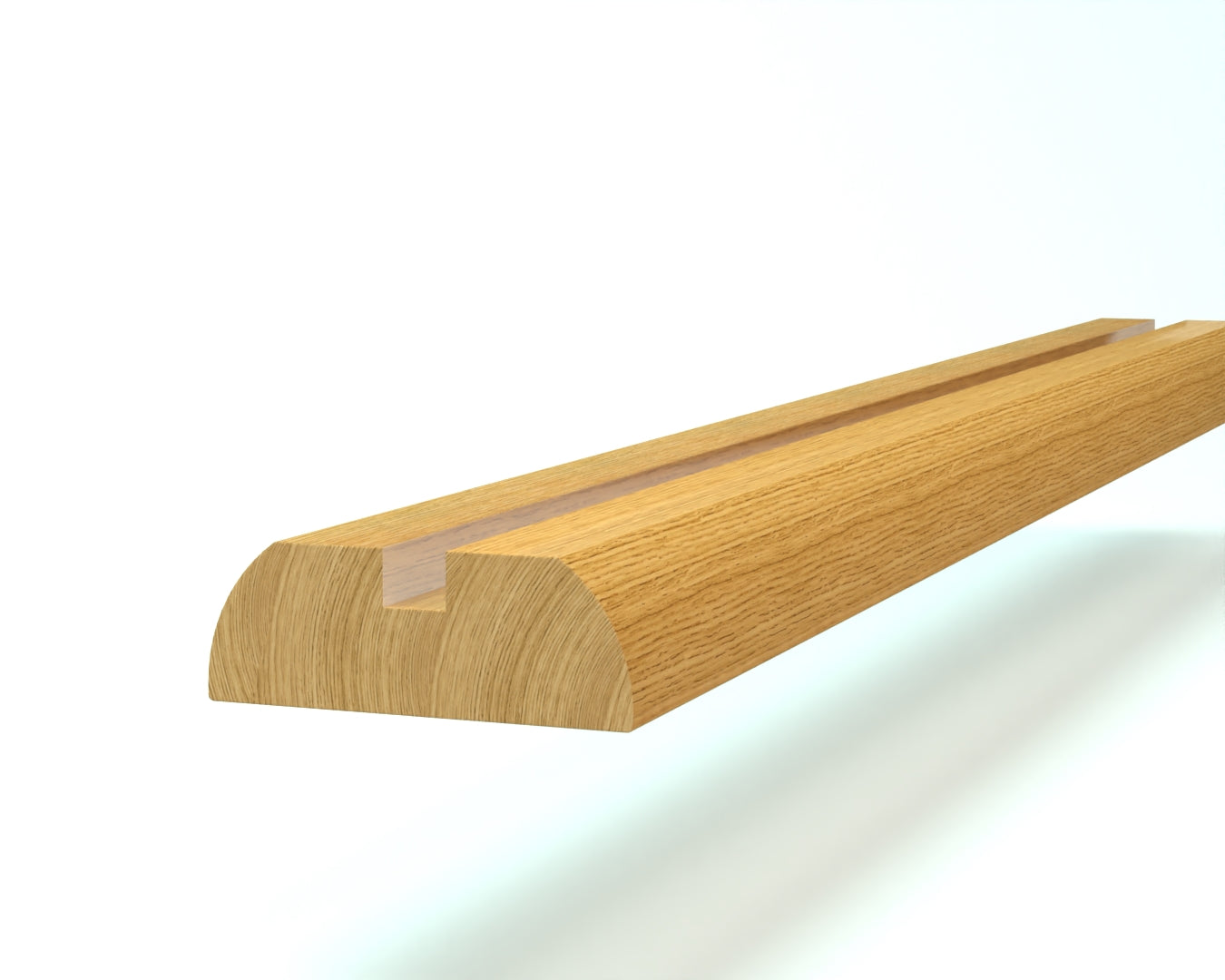 Oak Ikon Baserail 1800mm x 70mm x 25mm - 10mm Groove + Infill