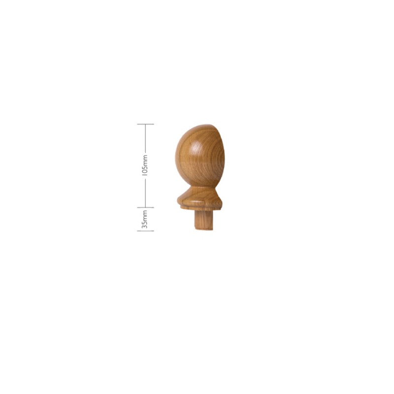 Oak Signature Ball Newel Cap Half 105mm x 90mm x 90mm