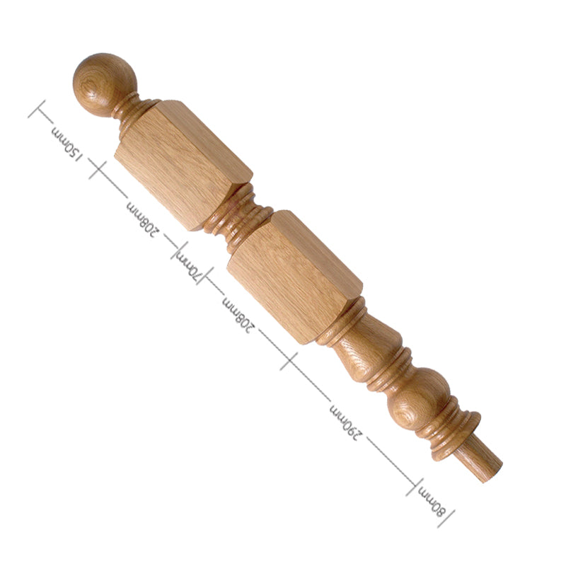 Oak Craftsmans Choice Trentham Turned Newel Turning & Cap 926mm x 117mm x 117mm - With 416mm Top Square