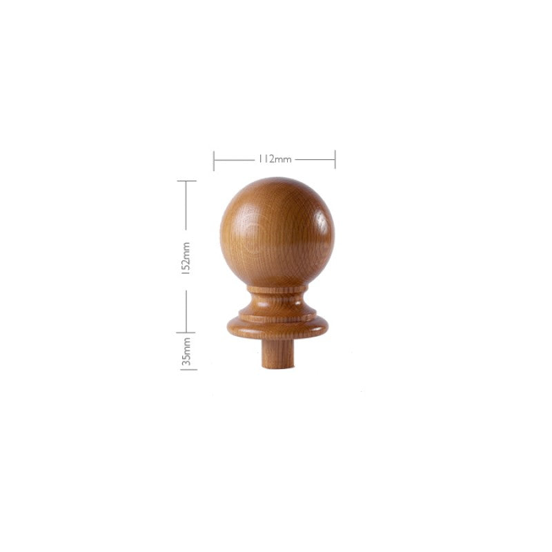 Oak Craftsmans Choice Newel Cap 152mm x 117mm x 117mm - Fits 117mm Newel