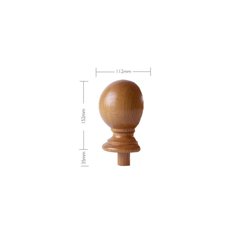 Oak Craftsmans Choice Newel Cap Half 152mm x 58mm x 58mm - Fits 58mm Newel