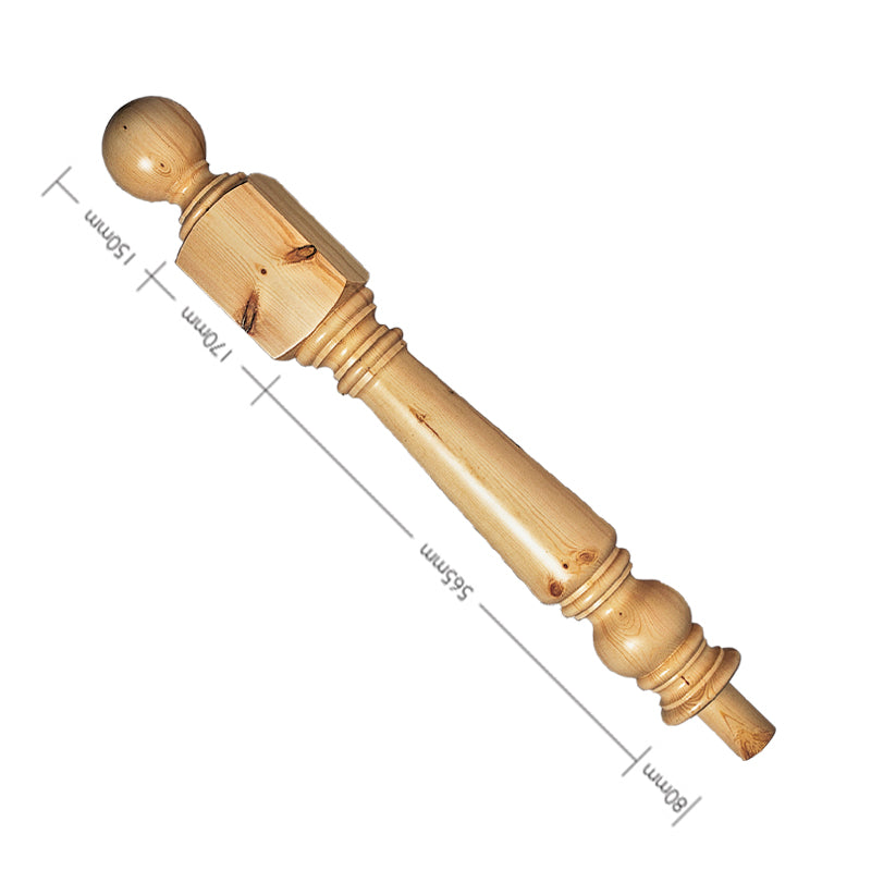 Pine Craftsmans Choice Trentham Turned Newel Turning & Cap 885mm x 117mm x 117mm - With 170mm Top Square